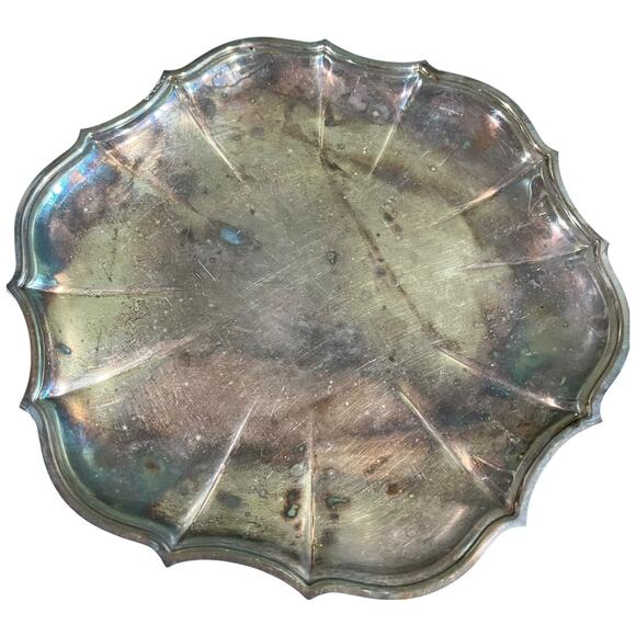 Vintage Chippendale International Silver Co Plated Serving Tray Platter - Picture 3 of 13